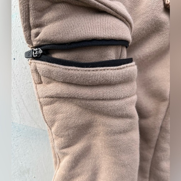 Men's YoungLA Joggers Beige Cargo Solid S City Street Gym Casual Athleisure - Picture 6 of 12